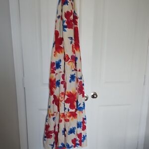 Skies Are Blue Cream and Blue Dress